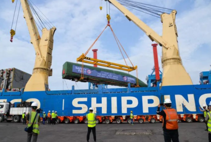 柔性吊裝帶吊裝動車機組